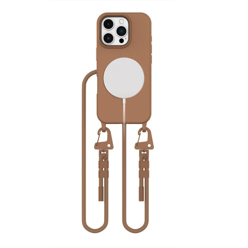 Puzdro MagSafe Case Tech-Protect MagNecklace pre iPhone 16 Pro Max – hnedé