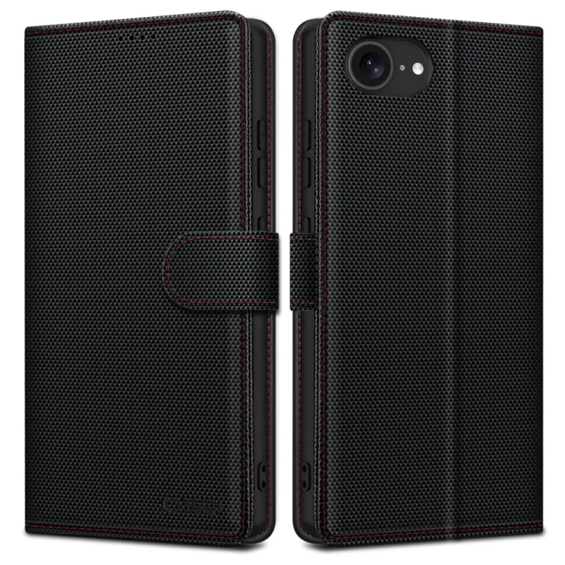 TECH-PROTECT WALLET RS IPHONE 16E BLACK/RED Puzdro Tech-Protect Wallet pre iPhone 16e - čierne
