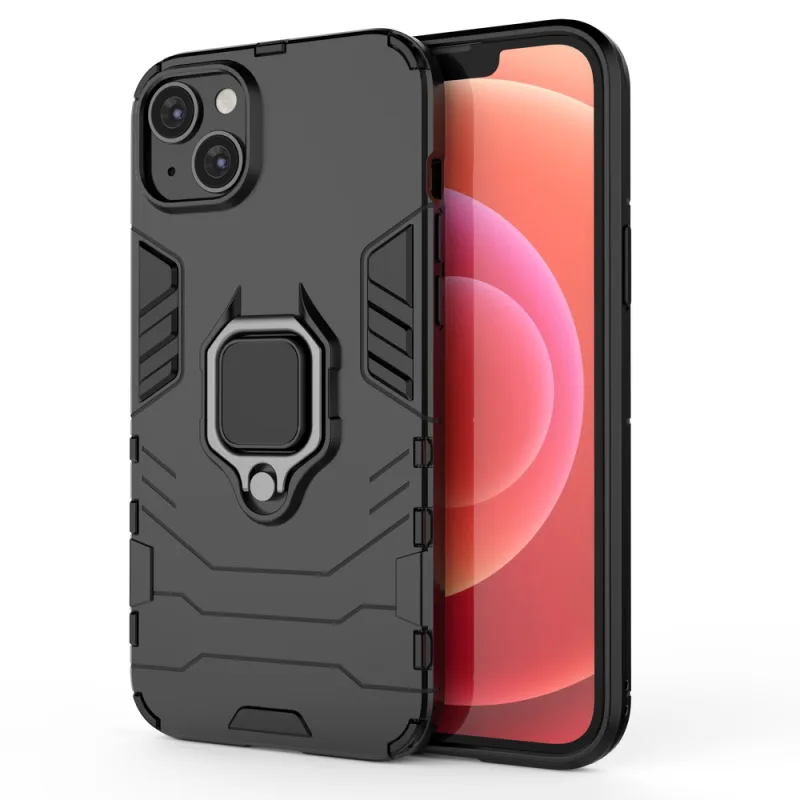 Púzdro Ring Armor pre iPhone 14 Plus pancierový kryt magnetický držiak prsteň čierny