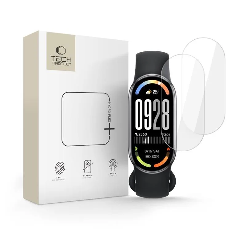 Tech-Protect Gydro Flex+ hydrogélová fólia 2-balenie pre Xiaomi Smart Band 8 / 9 / 10 / NFC - priehľadná