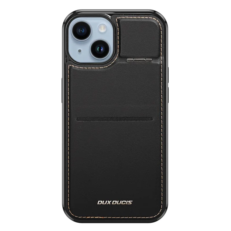 Peňaženka 3v1 so stojanom pre iPhone 14 Plus MagSafe RFID Blocker Dux Ducis Rafi Mag - čierna