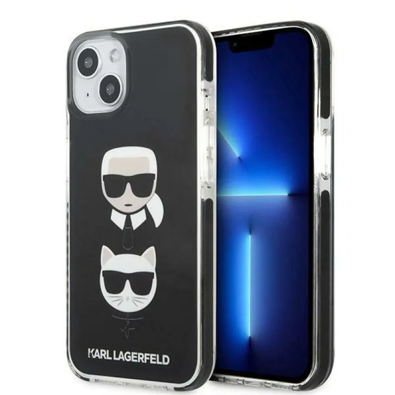 Karl Lagerfeld Karl&Choupette Head Case pre iPhone 13 - čierny