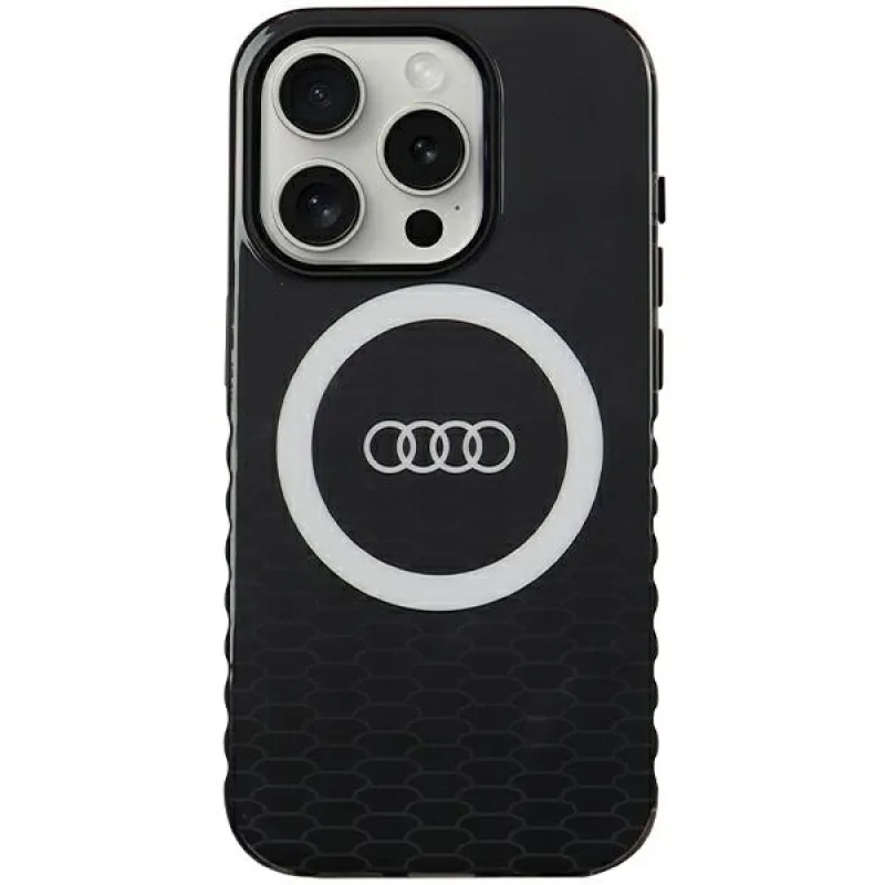 Puzdro Audi IML Big Logo MagSafe pre iPhone 15 Pro - čierne