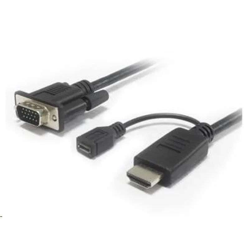 PREMIUMCORD prevodník HDMI na VGA s napájaním microUSB khcon-20