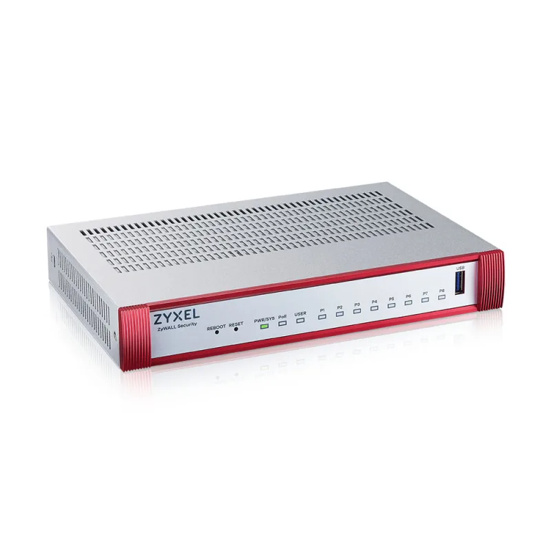 Zyxel USG FLEX100 HP Series, 7 Gigabit user-definable ports, 1*1G PoE+, 1…