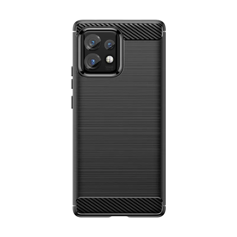 Silikónové puzdro Carbon Case pre Motorola Edge 40 Pro - čierne