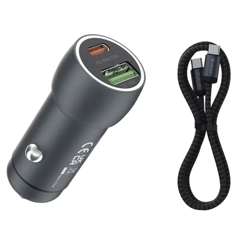 Devia nabíjačka do auta Xtreme Speed Series 48W + USB-C Cable 1m - Deep…