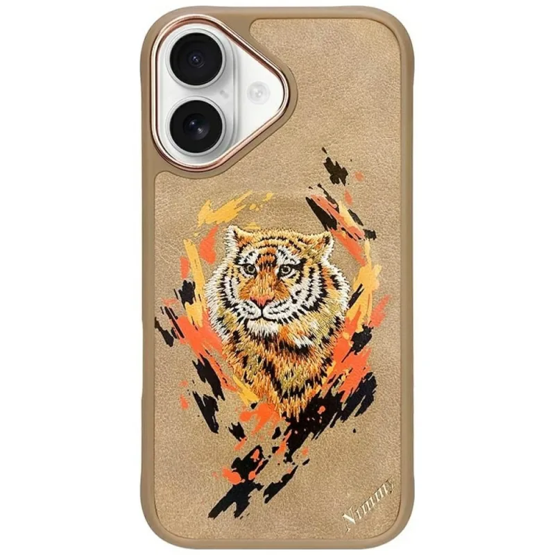 Puzdro Nimmy Tiger MagSafe pre iPhone 16 - hnedé