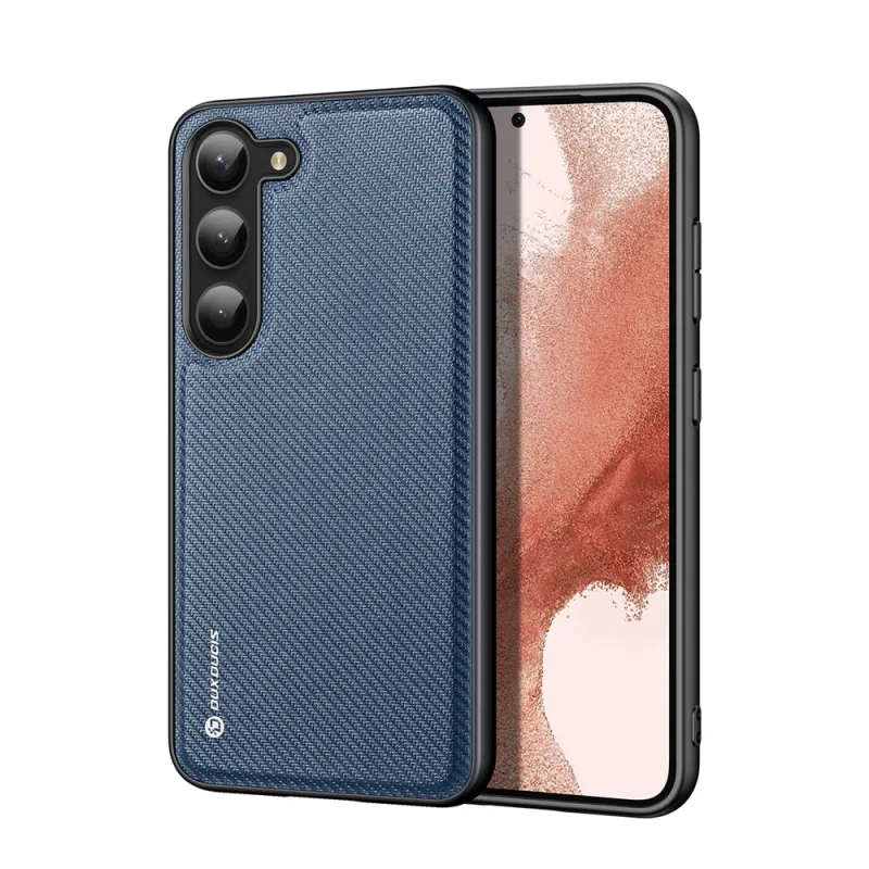 Puzdro Dux Ducis Fino Samsung Galaxy S23+ kryt so silikónovým rámom modrej farby