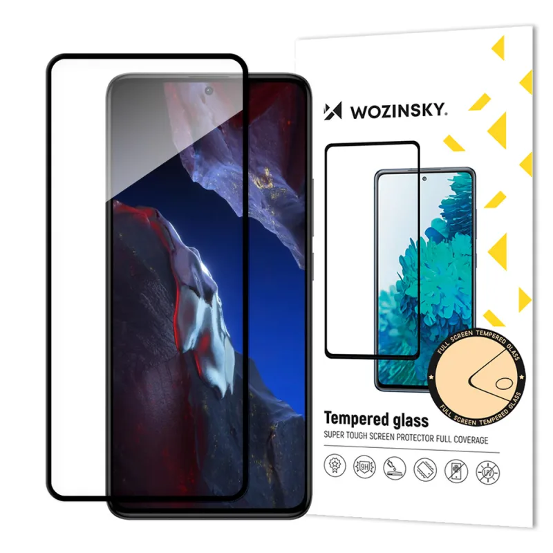 Tvrdené sklo pre Xiaomi Poco F5 Pro 9H s Wozinsky Frame Full Glue Tvrdené sklo – čierne