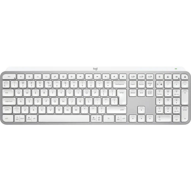 Logitech MX Keys S - bezdrôtová podsvietená klávesnica - US - bledošedá