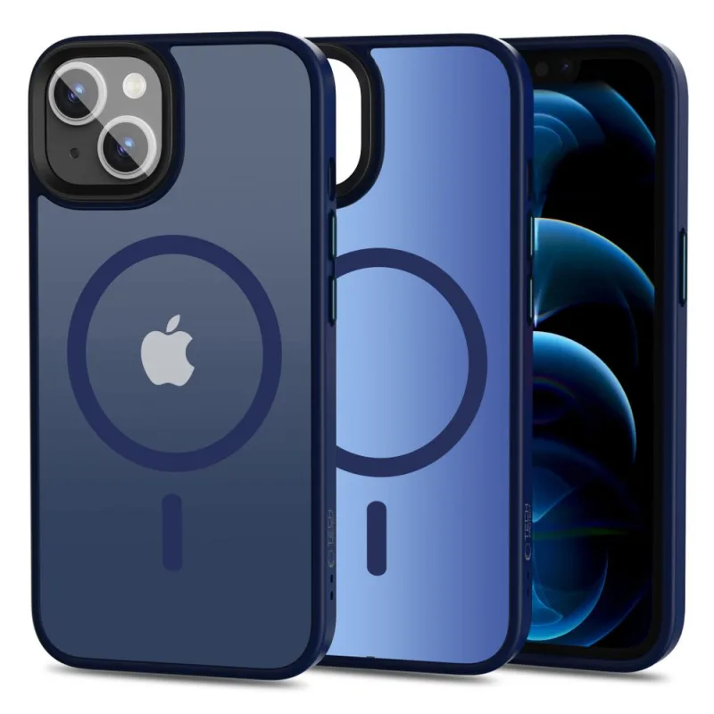 Puzdro Tech-Protect MagMat MagSafe iPhone 13 – matná námornícka modrá
