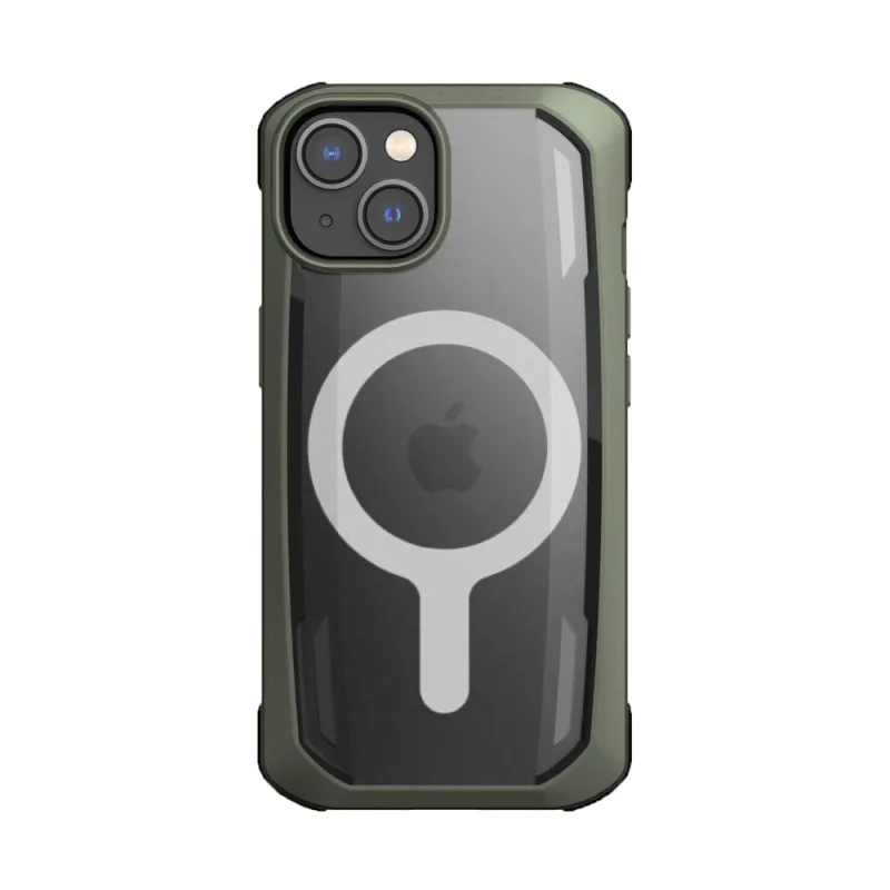 Raptic X-Doria Secure Case iPhone 14 s pancierovým krytom MagSafe zelenej farby