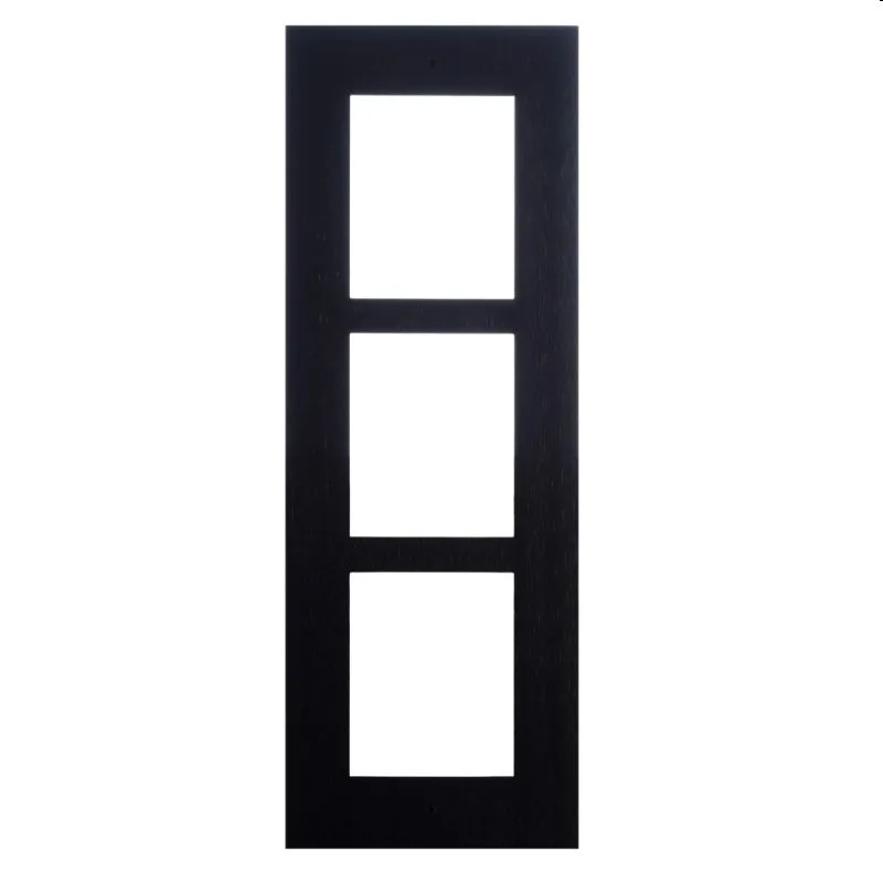 2N® IP Verso - Rám pro instalaci do zdi, 3 moduly - černý 9155013B