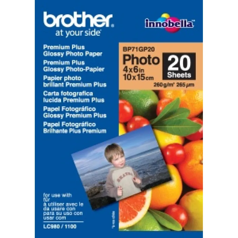 BP71GP20, 20 listov, 10x15cm Premium Glossy, 260g BP71GP20