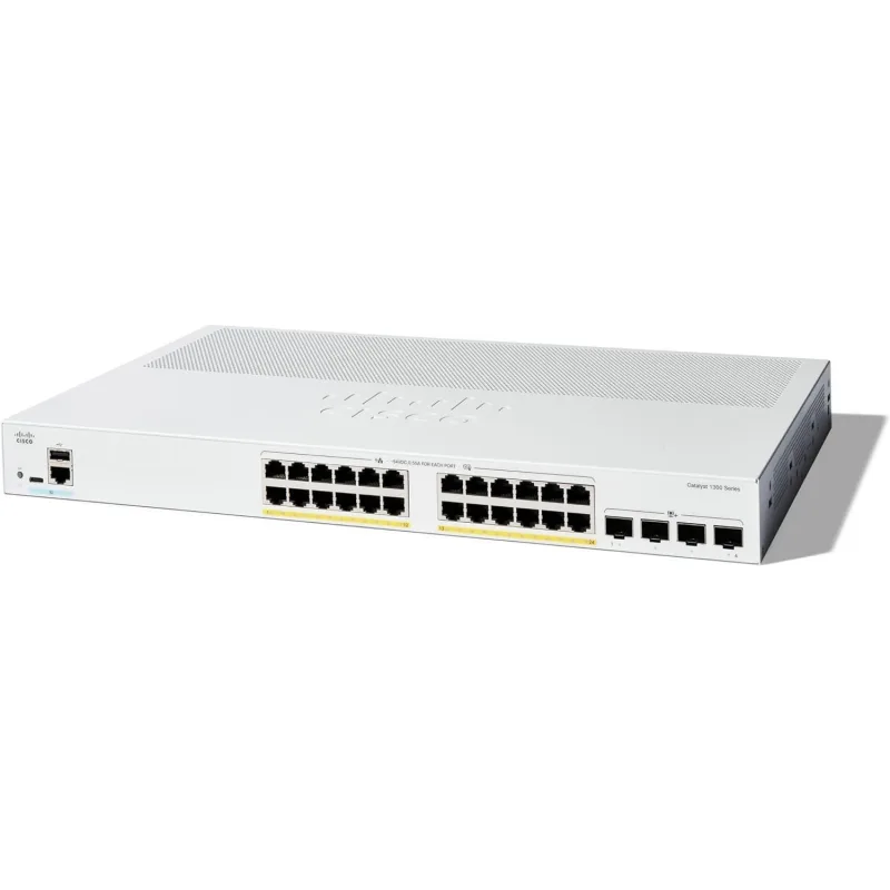 Cisco Catalyst switch C1300-24FP-4X (24xGbE, 4xSFP+, 24xPoE+, 375W) C1300…