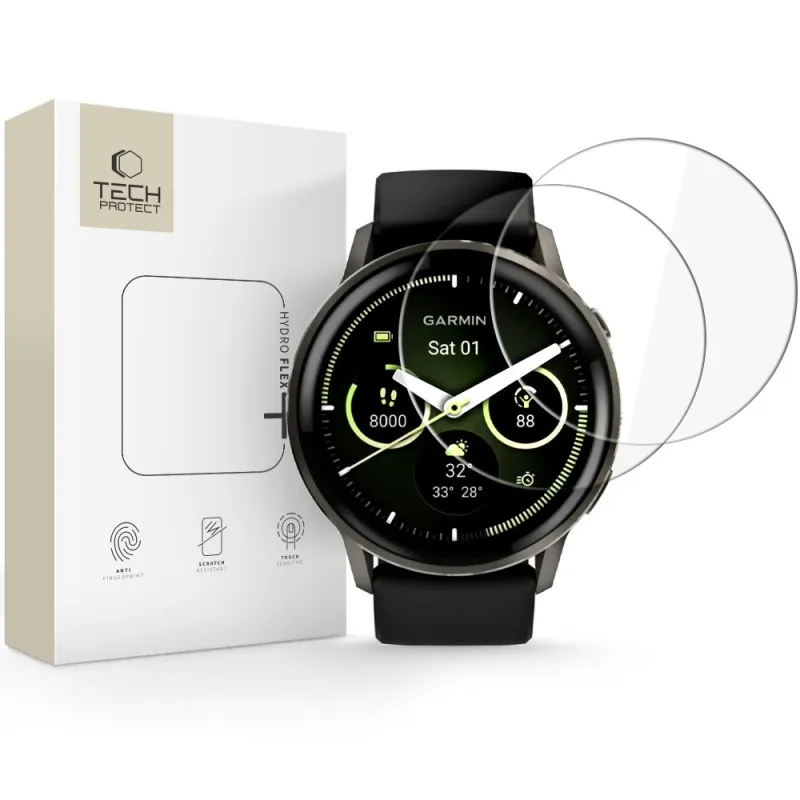 Tech-Protect Hydro flex+ 2-balenie hydrogélovej fólie pre Garmin Venu 45 mm
