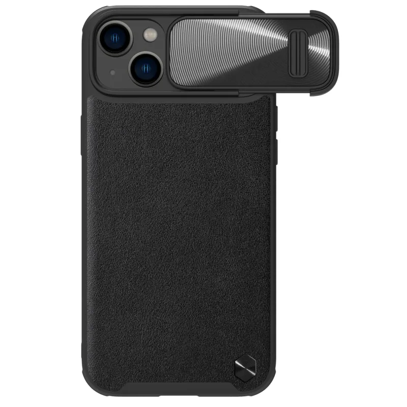 Nillkin CamShield Leather S Case Puzdro na iPhone 14 Plus s krytom fotoaparátu čierne