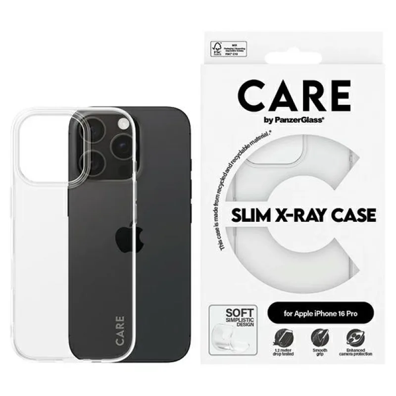 CARE by PanzerGlass X-Ray Soft Basic Case iPhone 16 Pro 6,3" číry/transparentný 1442