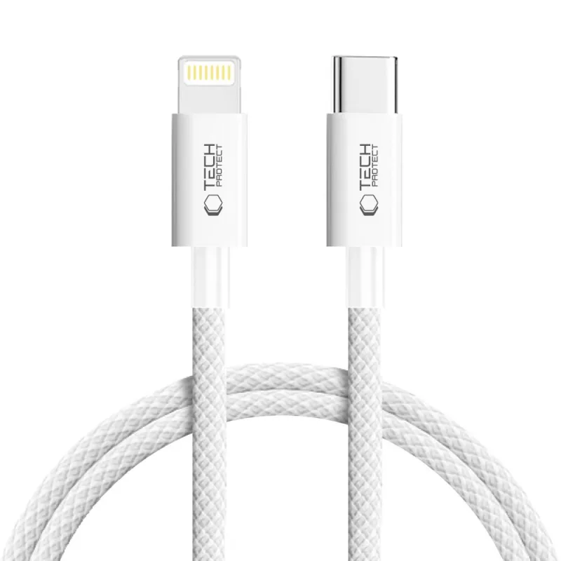 Kábel Tech-Protect UltraBoost USB-C / Lightning PD27W/3A 100 cm - sivý