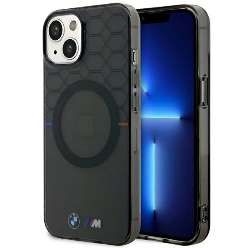 Puzdro BMW BMHMP14SHGPK iPhone 14 6,1" sivá/sivá vzor MagSafe