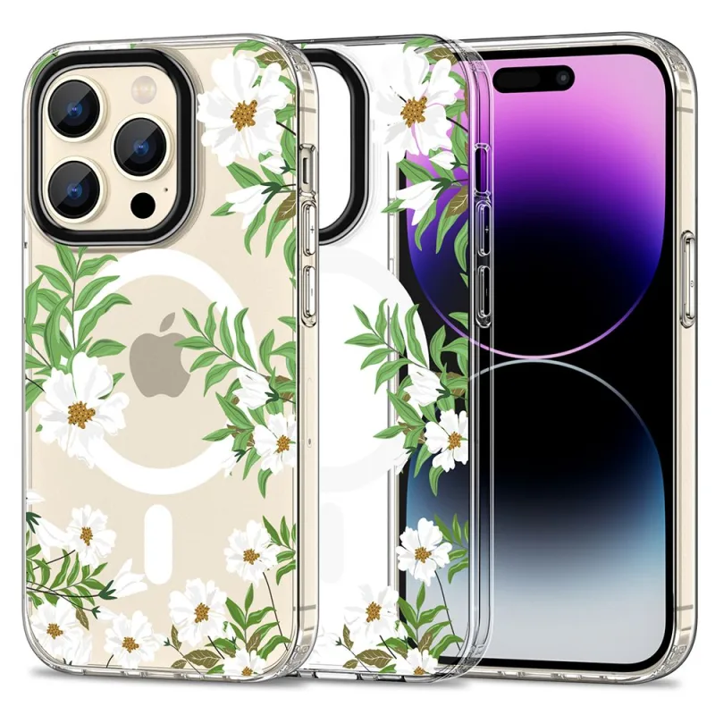 Puzdro Tech-Protect MagMood MagSafe iPhone 15 Pro Max – sedmokrásky s listami