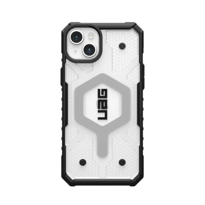 Puzdro UAG Pathfinder MagSafe pre iPhone 15 Plus - priehľadné