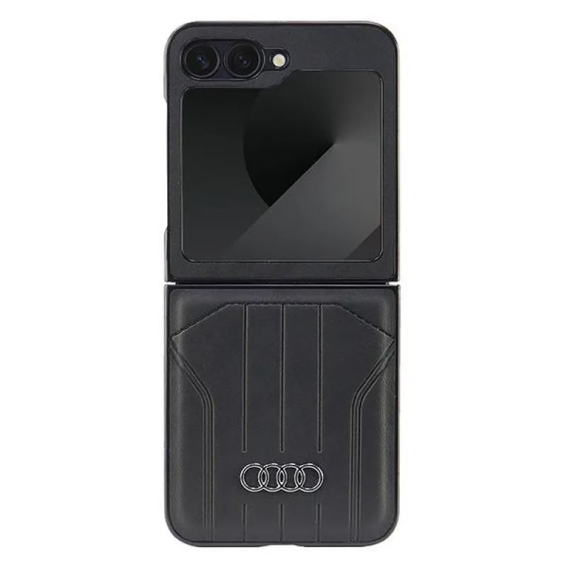 Puzdro Audi MagSafe zo syntetickej kože pre Samsung Galaxy Z Flip 6 – čierne