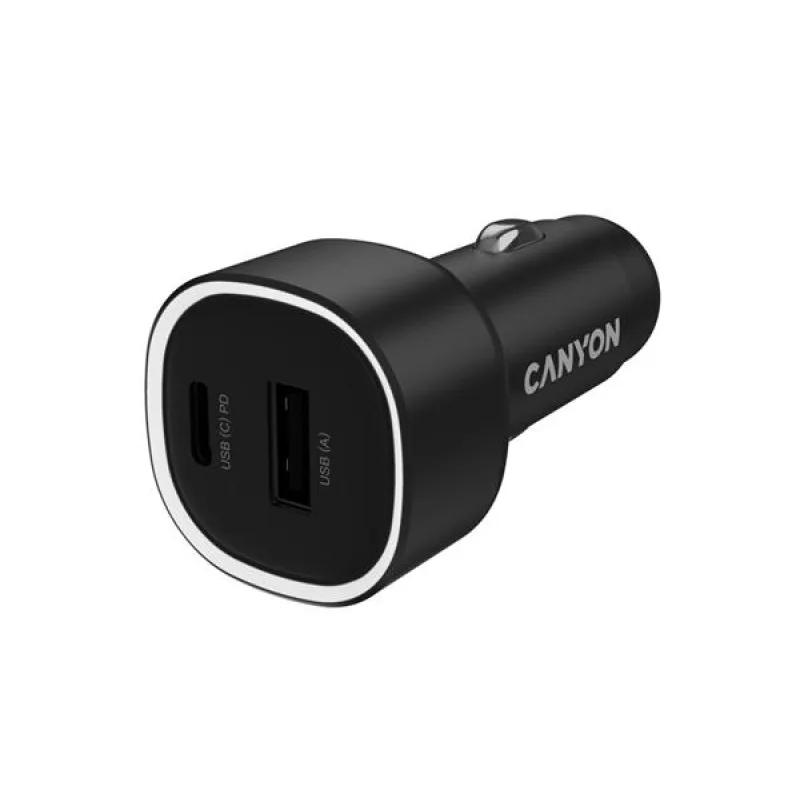 Canyon OnDrive 85, univerzálna autonabíjačka, 1x USB-C, 1x USB-A, rýchle…