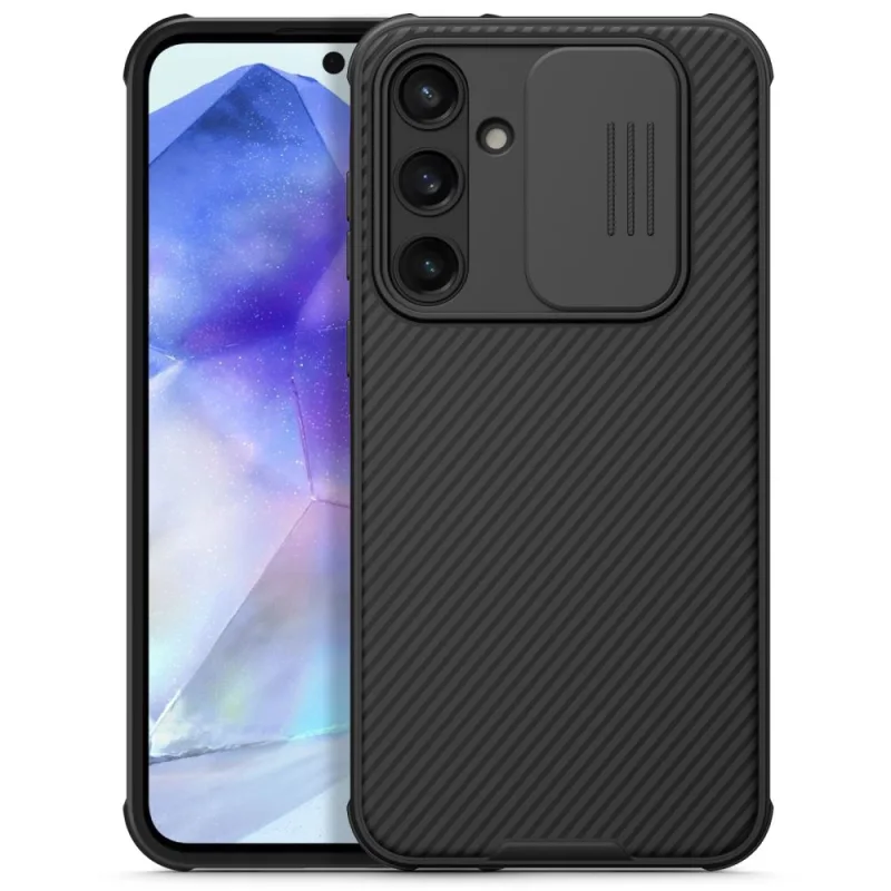 Puzdro Nillkin CamShield Pro pre Samsung Galaxy A55 s krytom fotoaparátu – čierne