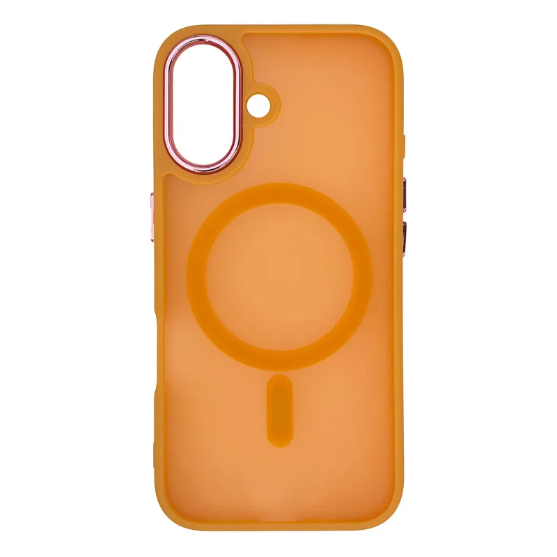 Puzdro MagSafe iPhone 16 Magnetic Collection – oranžové