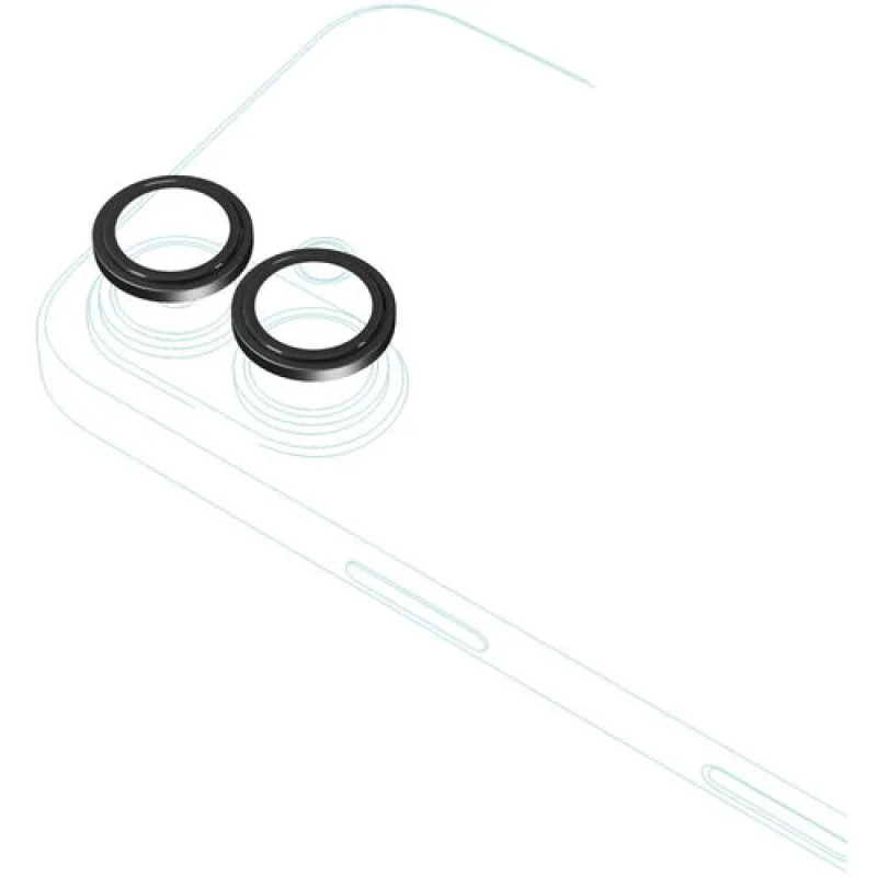 iStores by Epico Aluminium Lens Protectors Číry obraz iPhone 17 - čierna