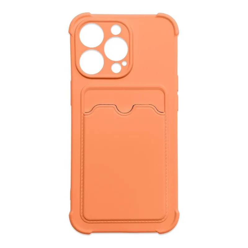 Card Armor Case Pouch Cover for Samsung Galaxy A32 4G Card Wallet Silicone Armor Cover Air Bag Orange