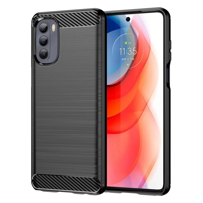 Flexibilný kryt Carbon Case pre Motorola Moto G Stylus 2022 čierny
