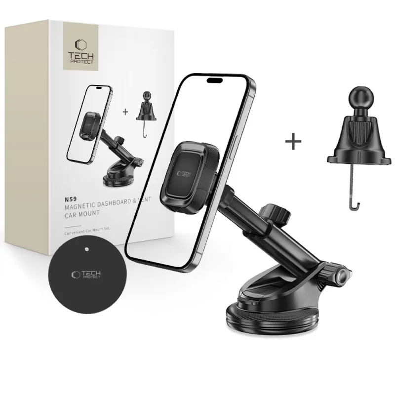 Magnetický držiak Tech-Protect N59 – čierny