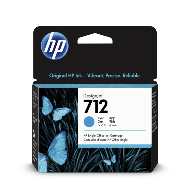 HP 712 Atramentová náplň azúrová; 3ED67A 3ED67A