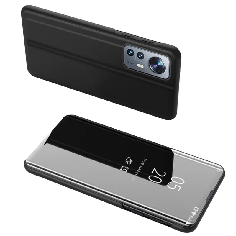 Kryt Clear View Case pre kryt Xiaomi 12 Lite s chlopňou čierny