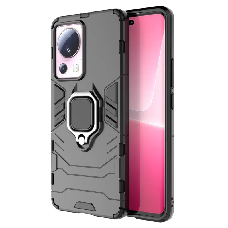 Púzdro Ring Armor pre Xiaomi 13 Lite pancierový kryt magnetický držiak prsteň čierny
