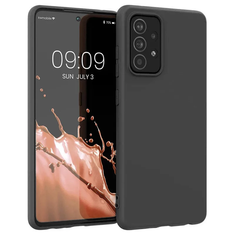 Silikónové puzdro Mäkký pružný gumený kryt pre Samsung Galaxy A22 4G čierny