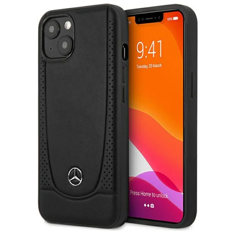 Mercedes MEHCP15MARMBK iPhone 15 Plus 6,7" čierne/čierne pevné puzdro Leather Urban