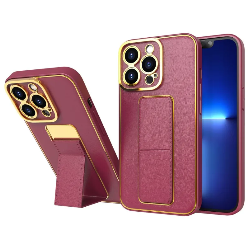Nový kryt Kickstand Case pre Samsung Galaxy A12 5G so stojanom červený