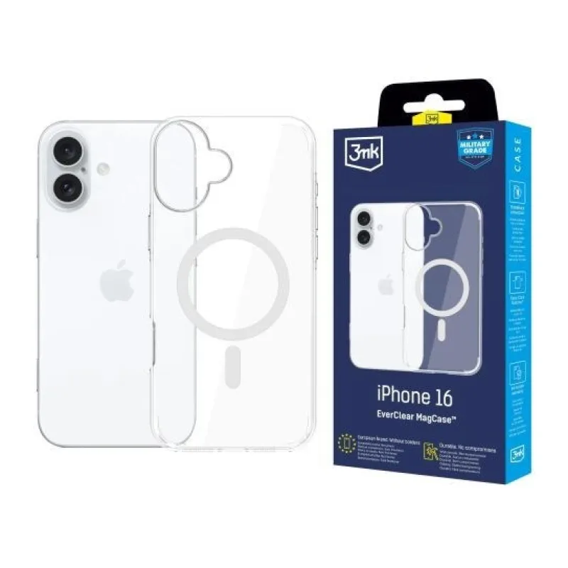 3mk ochranný kryt EverClear Magcase pro Apple iPhone 16 5903108657198