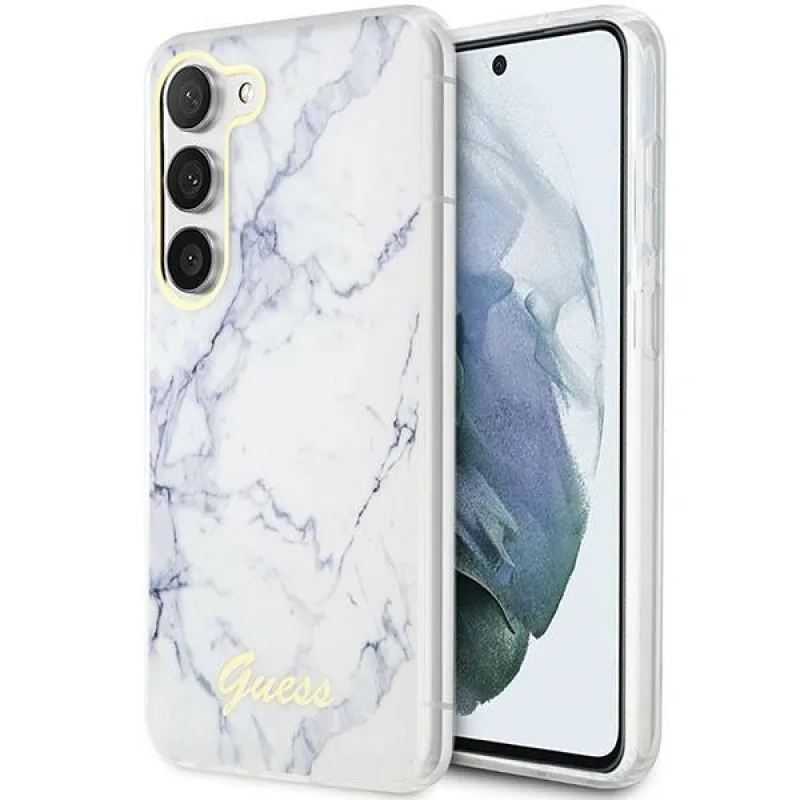 Guess GUHCS23MPCUMAH S23+ S916 bielo/biele pevné puzdro Marble
