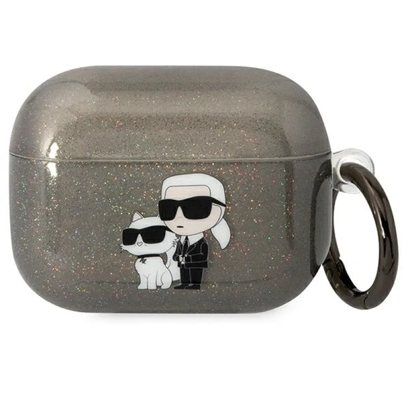 Karl Lagerfeld Kryt KLAPHNKCTGK Airpods Pro black/black Gliter Karl&Choupette