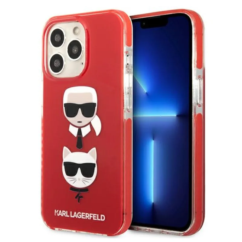 Karl Lagerfeld Karl&Choupette Head Case pre iPhone 13 Pro / iPhone 13 - červený