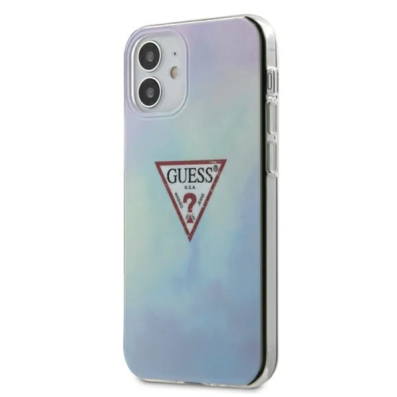 Guess GUHCP12SPCUMCGC02 iPhone 12 mini 5,4" modro/modré pevné puzdro Tie & Dye Collection