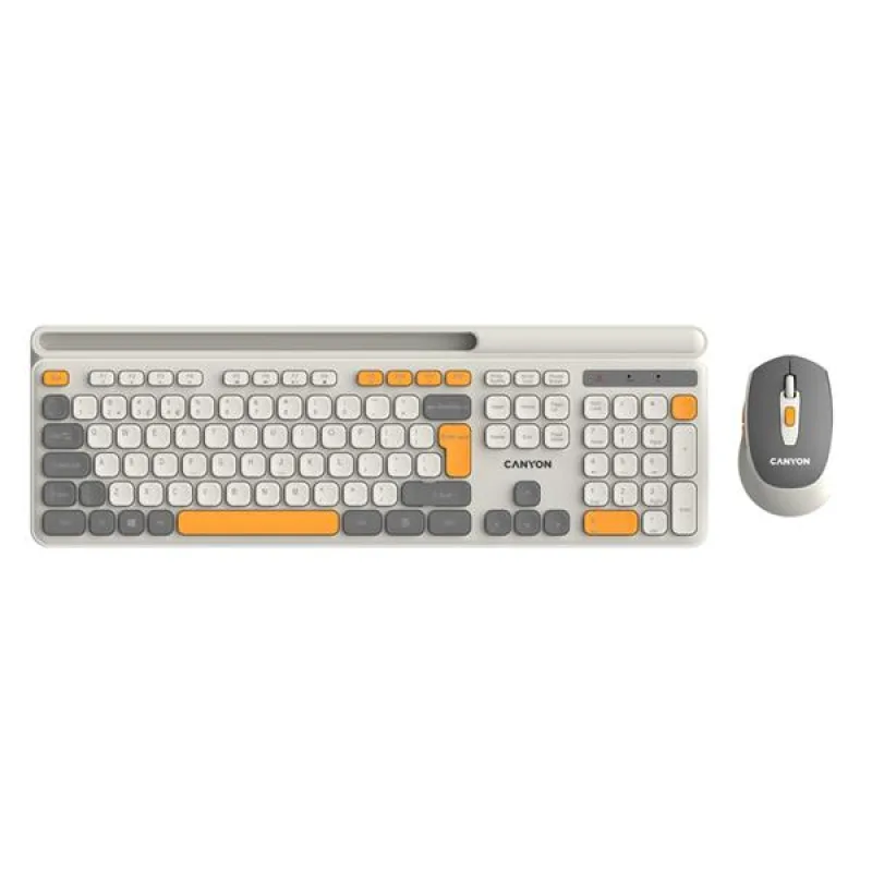 Canyon SET-W5, Wireless bezdrôtové combo - multimed. klávesnica, SK/CZ +…