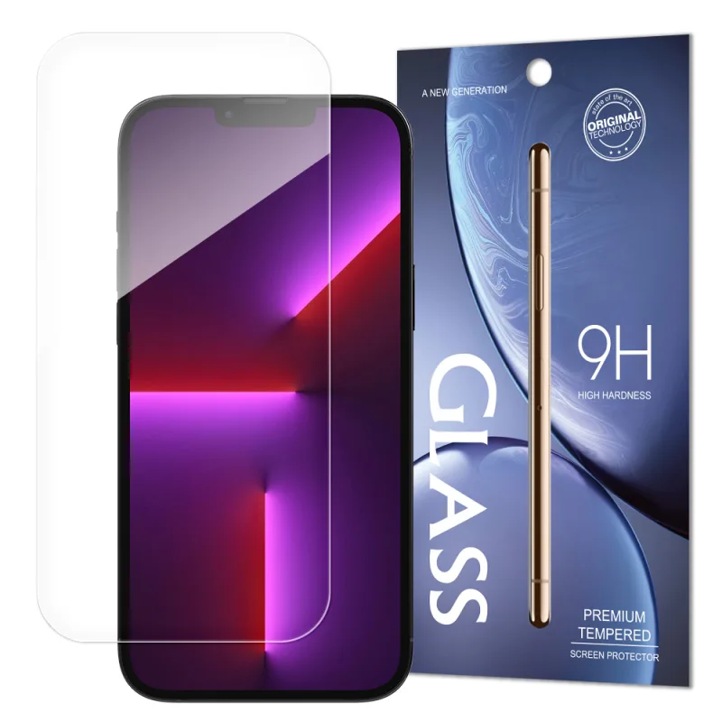 Tvrdené sklo 9H ochrana displeja iPhone 14 Pro Max (balenie - obálka)
