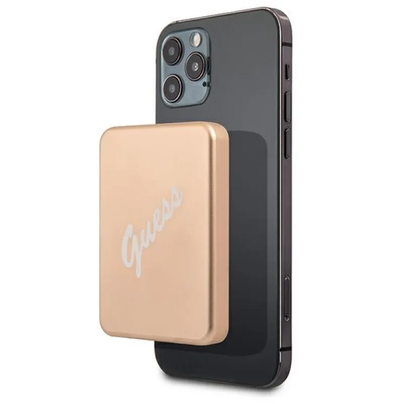 Guess indukčná power banka 5W GUPBMSVSLG 3000mAh zlato/zlatá MagSafe