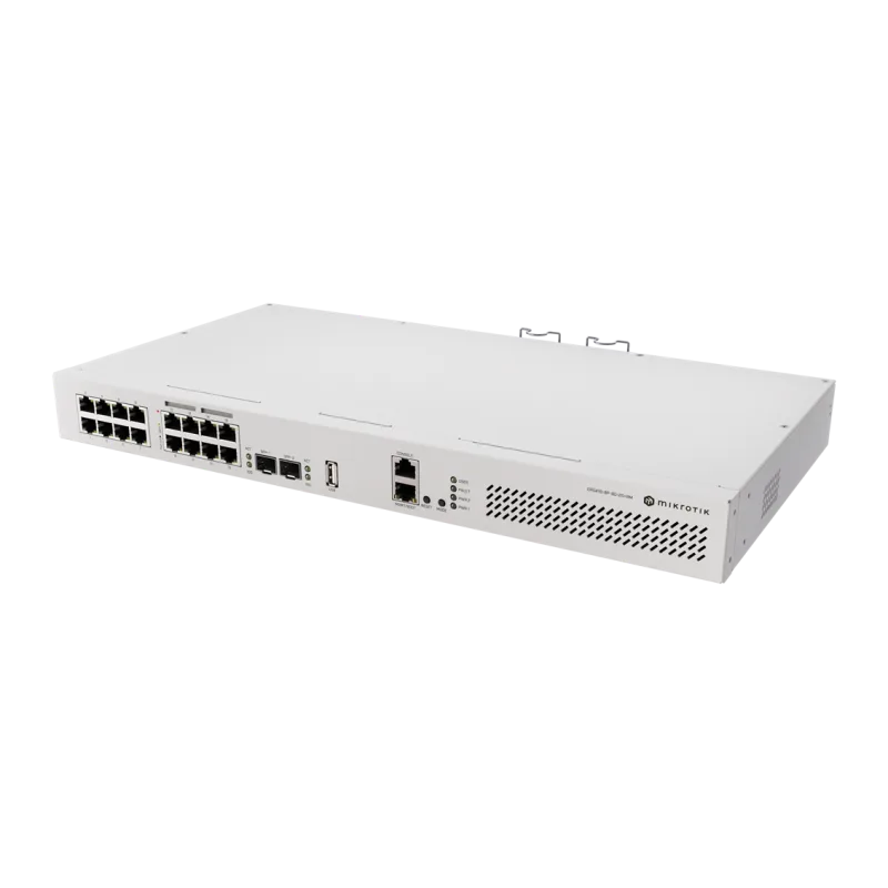 MIKROTIK RouterBOARD Cloud Router Switch CRS418-8P-8G-2S+RM + L5 (2GHz; 1GB RAM; 16x GLAN; 2x SFP+, Dual PSU) rack